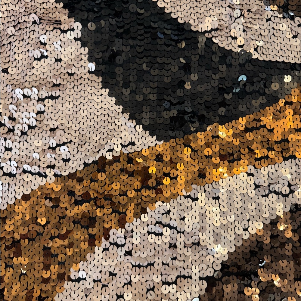 Cache Sequin Tank Top - Black, Gold, Beige - Picture 5 of 6